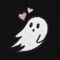 thumbnail image 2 of Dalix Heartly Ghost Embroidered Cropped Relaxed Cropped Soft Lightweight Loose T Shirt Womens in Black 2XL XX-Large, 2 of 5