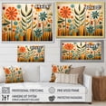 thumbnail image 4 of Designart "Mod Nature in Red Mid Century" Mid-century Floater Framed Canvas Print, 4 of 7