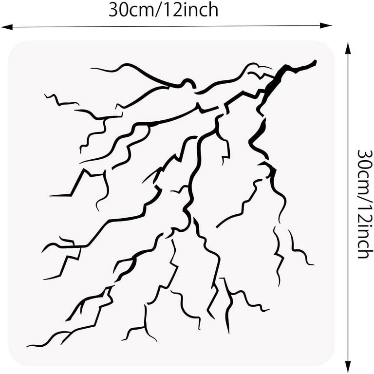 1PC Lightning Bolt Stencil 12x12 inch Drawing Templates - Walmart.com 1pc-lightning-bolt-stencil-12x12-inch-drawing-templates-walmart-com
