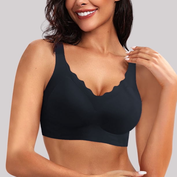 WILLBEST Brasieres De Mujer Sujetadores Push-Up Festoneados Sin Aros Para Mujer, Suaves, Cómodos, De Cobertura Completa, Para Uso Diario, 943