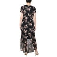 thumbnail image 3 of NY Collection Women's Short Sleeve Hankerchief Hem Chiffon Dress, 3 of 4
