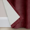 thumbnail image 4 of Eclipse Luxury Cotton Velvet 100% Blackout Grommet 108" x 50" Curtain Window Panel in Port, 4 of 7