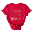 thumbnail image 2 of Neewe Womens Valentine Shirts Leopard Valentine's T Shirt Love Heart Graphic Tees, 2 of 5