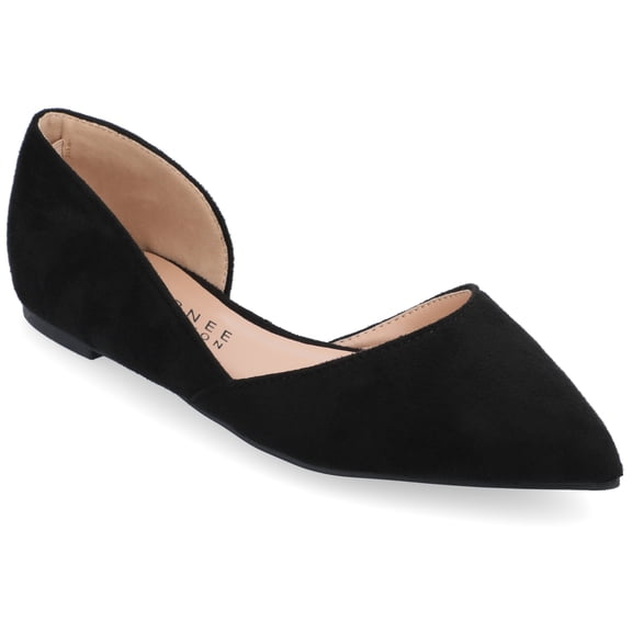 Journee Womens Ester Slip On Pointed Toe D'Orsay Flats