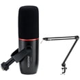 thumbnail image 1 of Focusrite Vocaster DM14v Dynamic Cardioid XLR Podcasting Mic Bundle with 512 AUDIO 512-BBA Microphone Boom Arm, 1 of 5