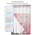 thumbnail image 2 of No Hook Cloth Fabric Shower Curtain with Snap in Liner, Pink Coastal Starfish Waterproof Shower Curtains Set with See Through Top Window, Nautical Beach Conch Seashhells Bath Curtains Shower 36"x72", 2 of 6