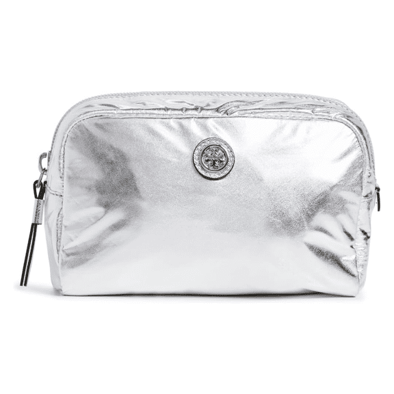 Tory Burch Women's Virginia Cosmetic Case, Silver
