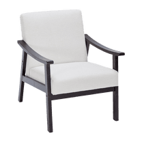 Holaki Mid Century Modern Arm Chair with Rubber Wood Frame, Accent Chair with Velvet Upholstery for Living Room Bedroom Reading Room, Easy Assembly, White