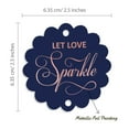 thumbnail image 6 of Inkdotpot Let Love Sparkle Wedding Bottle Tag Real Rose Gold Foil Favor Hang Tags 50 Pack, 6 of 7