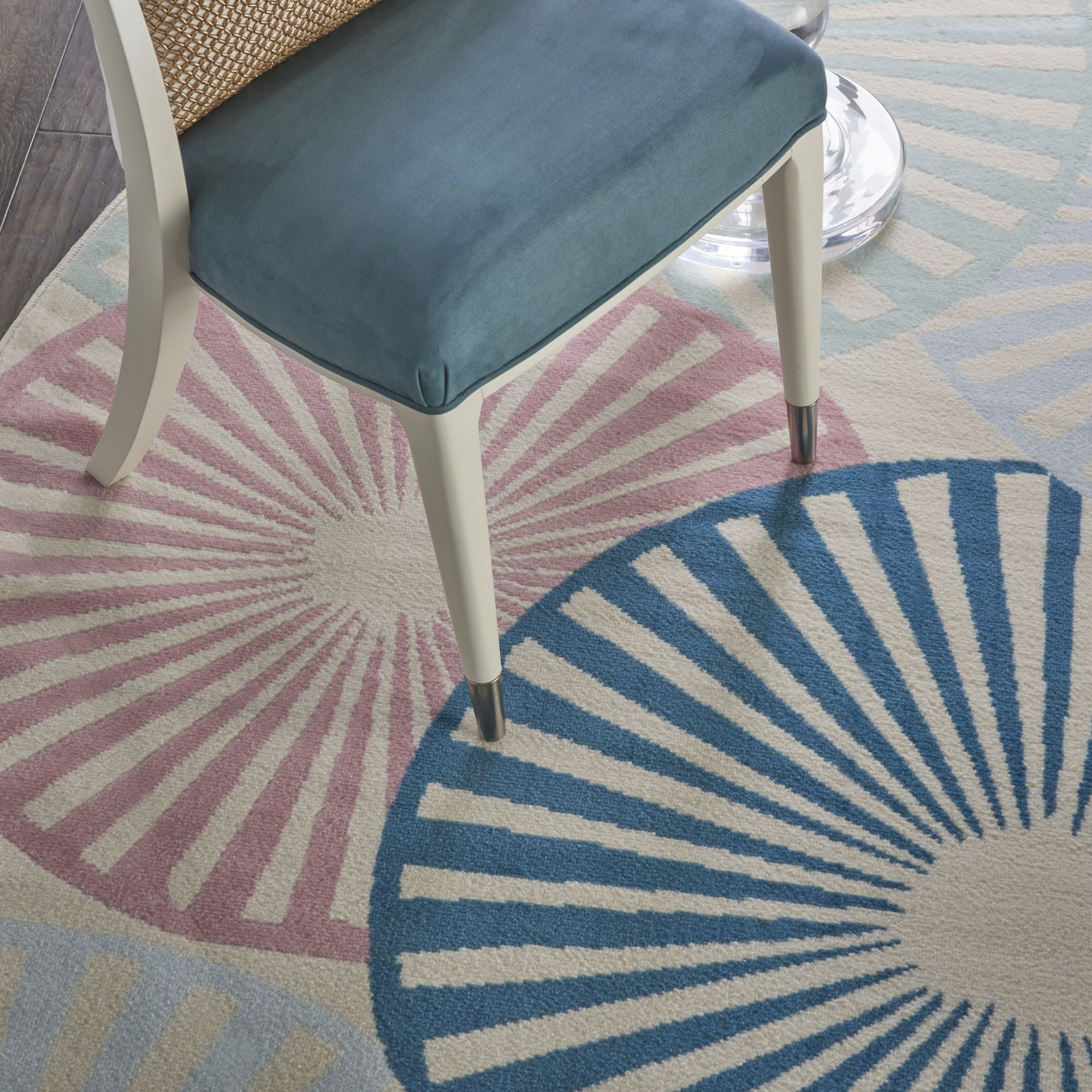 Nourison Grafix Geometric Ivory/Multi 8' x ROUND Area Rug, (8 Round)