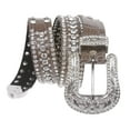 thumbnail image 2 of Snap On Western Faux Crocodile Print Rhinestone Leather Belt, 2 of 2