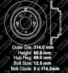 10 11 12 13 Fit Hyundai Genesis Coupe Max Performance Metallic Brake Pads F+R