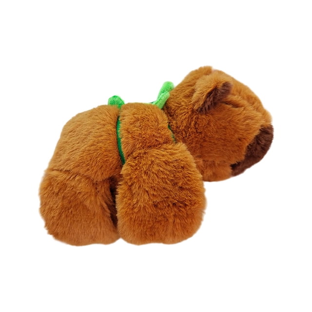 Pulseras de capibara con mochila, animales de peluche de capibara, adorables y cómodas figuras de juguete interactivas de dibujos animados