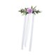 thumbnail image 3 of Respaldo de silla de boda con flores simuladas, decoración romántica para silla de pasillo de boda Púrpura, 3 of 9