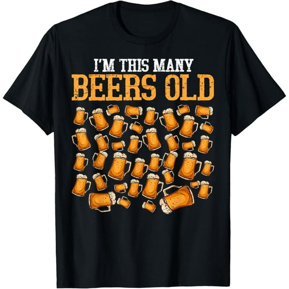 Funny 40 Year Old Beer Drinking Gag Gift, 40th Birthday T-ShirtPure cotton short-sleeved shirts for both men and women