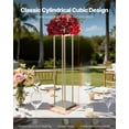thumbnail image 2 of VEVOR Wedding Flower Stand, 10PCS 31.5-inch Column Flower Stand, Floral Stands with Metal Laminate, Cylindrical Cubic Floral Display Rack for Wedding, Party, Birthday, Home, Gold Centerpiece Stands, 2 of 9