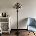 thumbnail image 3 of Enjoy Decor 2-Light Tiffany Magpie Bird Cherry Blossoms Bronze Floor Lamp with Stained Glass, 16-Count, 3 of 7