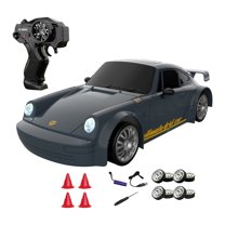Remote Control Car Toy , 1 Remote Controller With 4 Traffic Cones 8 Tires 1 Screwdriver 1 Charging Cable Included, Gray Rc Vehicle For Indoor Outdoor Play