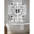 thumbnail image 5 of Vintage Bees Crowns Sheer Curtains 63 Inch Length 2 Panels Set Window Treatments, Retro Leaves Rings Gray Wooden Rod Pocket Semi Curtains for Living Room/Bedroom/Kitchen Décor, 104"W x 63"L, 5 of 7