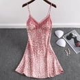 thumbnail image 2 of Camisones con sujetador acolchado para mujer, ropa de dormir de satén de seda sintética, vestido de dormir de leopardo, ropa de dormir sin mangas, pijama para el hogar, 2 of 5