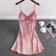 thumbnail image 2 of Camisones con sujetador acolchado para mujer, ropa de dormir de satén de seda sintética, vestido de dormir de leopardo, ropa de dormir sin mangas, pijama para el hogar, 2 of 5
