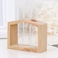 thumbnail image 3 of 2x Plant Propagation Stations Glass Planter Vase with Solid Wooden Stand Flower Vase for Hydroponics Plants Office Decoration, 3 of 7