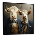 thumbnail image 2 of Designart "Scottish Highlander Portrait in a Suit" Animals Framed Wall Art - Blue Cow Entryway Framed Wall Art, 2 of 6