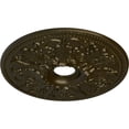 thumbnail image 3 of Ekena Millwork 23 7/8"OD x 4"ID x 2 1/8"P Ashley Ceiling Medallion (Fits Canopies up to 4 3/4"), Hand-Painted Green Gold, 3 of 6