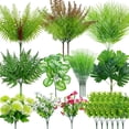 thumbnail image 7 of HKKDKTA 20 Pcs Artificial Plants Outdoor,Fake Boxwood Plants UV Resistant Faux Shrubs Plastic Plant for Outdoor Patio Garden Front Porch Yard Decor., 7 of 7
