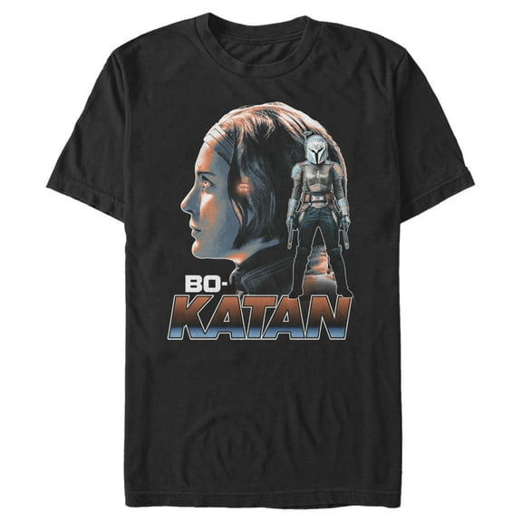 Men's Star Wars: The Mandalorian Bo-Katan Portrait Graphic Tee Black Medium