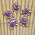 thumbnail image 1 of Rongfmy 10 Piece Crystal Rhinestone Button Flatback Gemstone DIY Jewelry Cabochon 30x25mm, 1 of 8