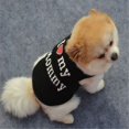 thumbnail image 4 of Pet T Shirt Spring Fall Dog Puppy Small Pet Cat Apparel Clothes Vest Tops Clothing Printed Love Mommy Dad, 4 of 10