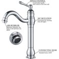 thumbnail image 4 of 360 High Basin Mixer Tap, Rotating Bathroom Sink Faucets, Modern Single Handle Bathroom Faucet, 4 of 5