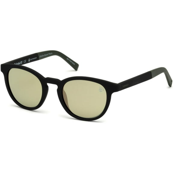 TIMBERLAND TB 9128 Sunglasses 02R Matte Black / Green Polarized