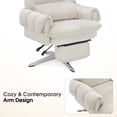 thumbnail image 5 of BarberPub Swivel Recliner Chair with Lumbar Support, Adjustable Height for Home Office, Beauty Salon, Facial, Massage, Eyelash Extension, Tattoo, Fabric, 5 of 5