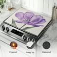 thumbnail image 4 of Silicone Stove Mat for Glass Top Stove, Purple Tulip Petals Stretch Electric Stove Cover Mat, 28 x 20 Inch Heat - Resistant Gas Gtove Burner Covers Glass Stove Top Protector, 4 of 4