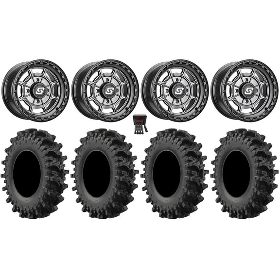 Sedona Rift 14" Wheels Grey 28" MotoSlayer Tires Polaris RZR XP 1000 / PRO XP / Ranger XP 900/1000