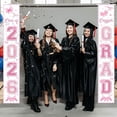 thumbnail image 6 of Pink Bow Graduation Decorations Banner 2026 Coquette Grad Door Banner Pink Class of 2026 Congrats Grad Porch Signs Hanging Banner for College Senior High School Girl Graduation, 6 of 6