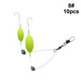 thumbnail image 1 of 10pcs Double Hook Finished Fishing Set Fish Hook Gold For Water Fishing, 1 of 8