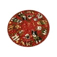 thumbnail image 5 of CHJK Christmas Round Tablecloth, 60 Inch Festive Xmas Dog Table Cover, Decorative Round Table Cloth for Holiday Dining Party Home Decoration, 5 of 6