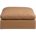 thumbnail image 3 of Meridian Furniture Comfy Cognac Vegan Leather Ottoman, 3 of 6