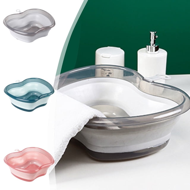 Lavabo plegable | Bandeja de plástico plegable para fregadero de cocina, camping, lavandería, preparación de barbacoa | Base antideslizante | Fácil limpieza | Cubo portátil | 10.24"x9.84"x3.54"