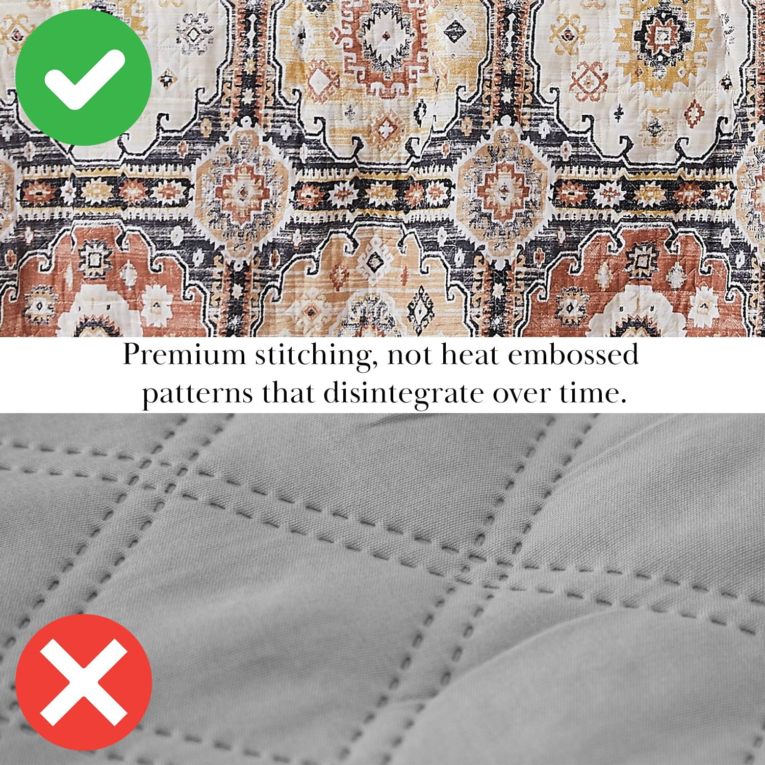 SouthShore Fine Linens Kilim 2-Piece Natural Quilt Bedding Sets, Twin