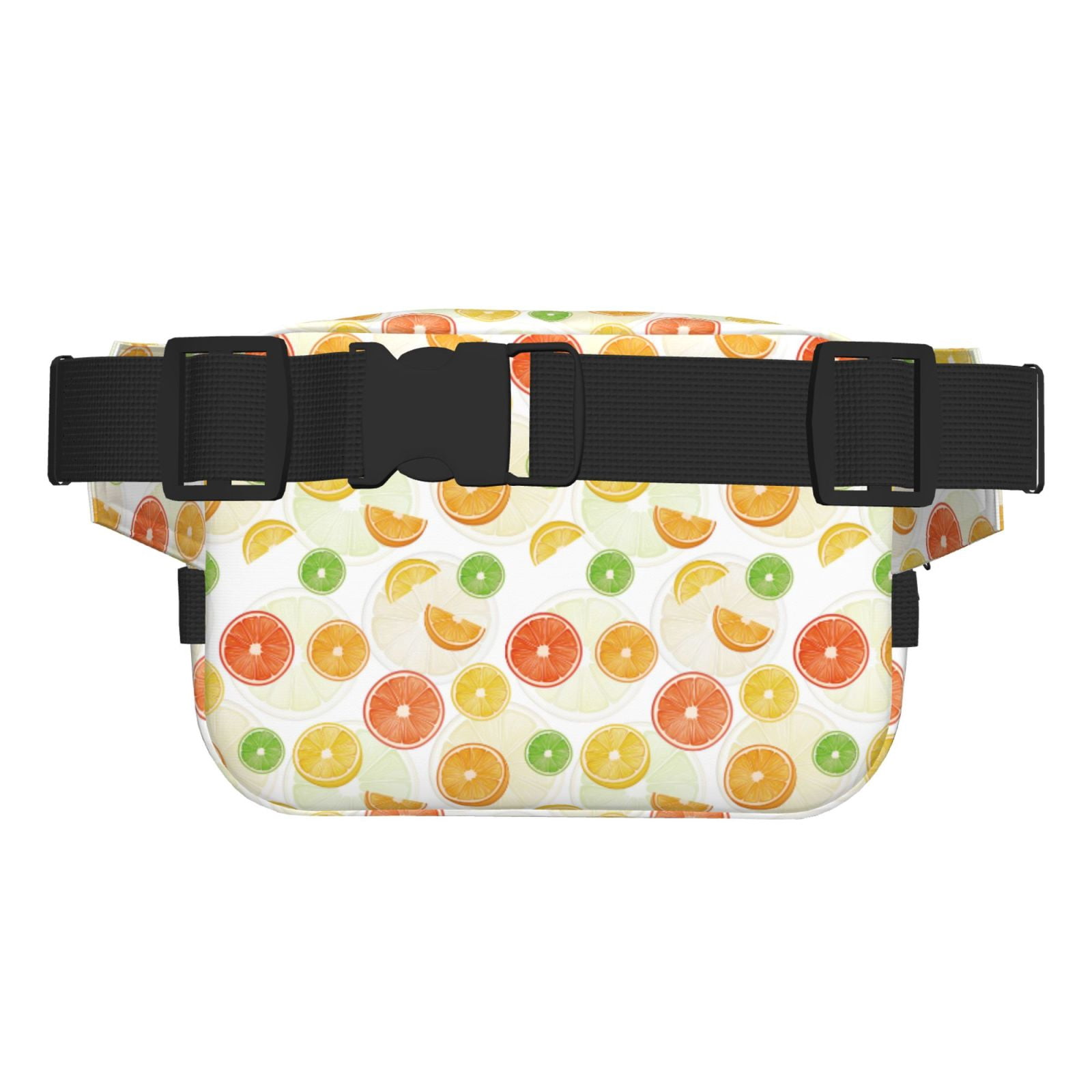 Fuzoiu Colorful Lemons Print Unisex Square Double Layer Waist Bag,Crossbody Fanny Pack Travel Workout Accessory