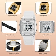 SKMEI Watches for Women Outdoor Sport Digital Watch Waterproof Chronograph Womens Wristwatch with Alarm/Back Light/Dual Time