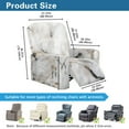 thumbnail image 6 of SCRAWLGOD Marble Print White Recliner Chair Covers 4-Pieces, Stretch Recliner Cover for Living Room Recliner, Washable Reclining Chair Cover Soft Furniture Protector for Pets, 6 of 7