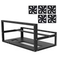 thumbnail image 2 of Tigology Steel Open Air Miner Stackable Mining Frame Case Rig, 6GPU/ 8GPU for Crypto Coin Mining Frame Rack w/ 5 Cooling Fans, 2 of 3