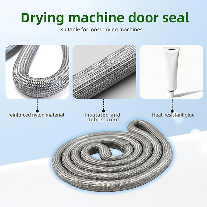 W10906683 Dryer Door Seal Part Replaces W10823580, AP6034191 Dryer Door Seal,Compatible with Maytag,Whirlpool WED49STBW1,WED4950HW0,WED5000DW2 and Kenmore Dryer Parts Model 110 Series