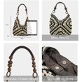 thumbnail image 6 of JKCCZLL Womens Summer Straw Woven Beach Bag Large Bohemian Handmade Crochet Shoulder Tote Purse Vacation Handbag,Black,go out, 6 of 9