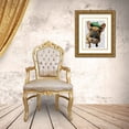thumbnail image 3 of Fab Funky 15x18 Gold Ornate Wood Framed with Double Matting Museum Art Print Titled - Brown French Bulldog with Green Hat, 3 of 4